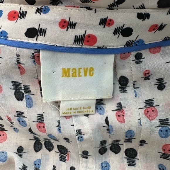 Anthropologie Maeve Calia Pintuck‎ Tophat Print 8 - Picture 4 of 4